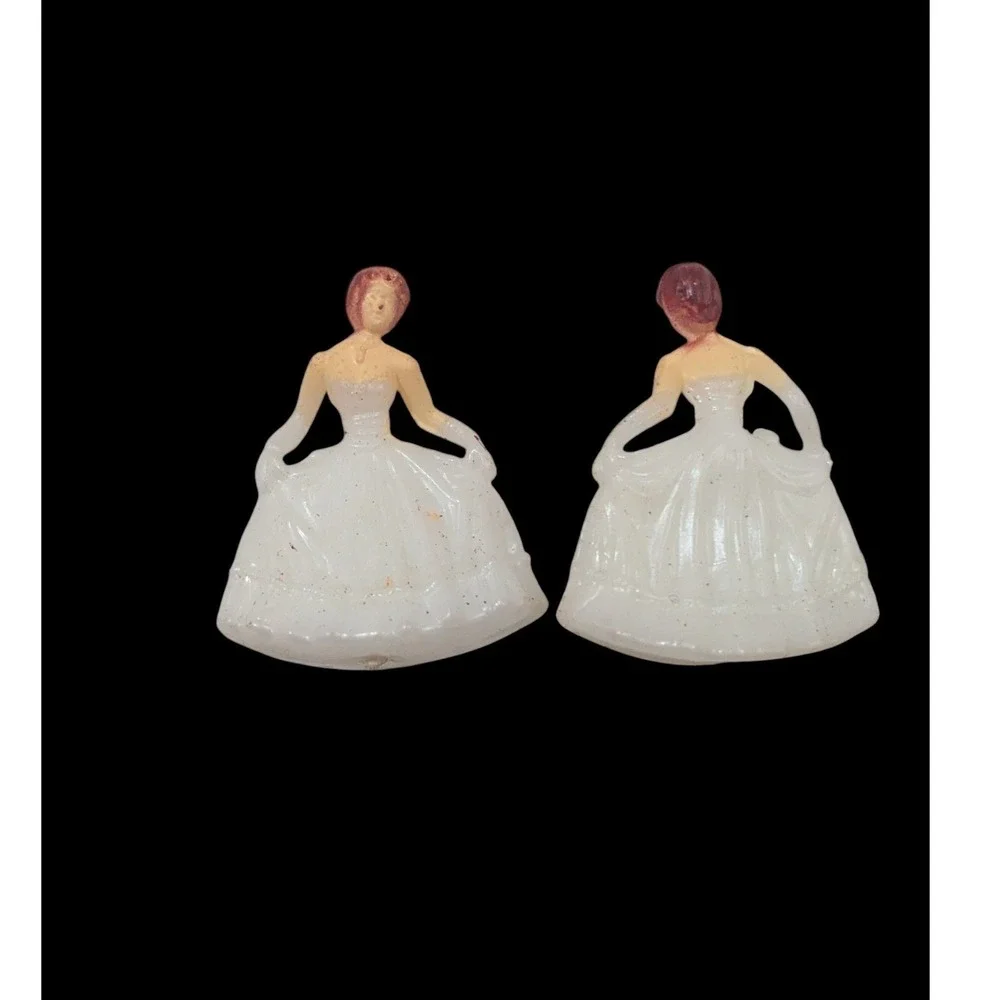 Vintage Plastic Cake Topper Miniature Bride Ballroom Dancer Figurines Bulk Lot